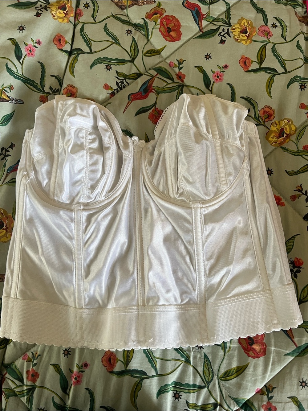 Goddess White Strapless Bridal Corset Bustier Longline Bra